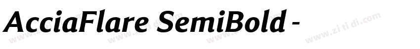 AcciaFlare SemiBold字字体转换 AcciaFlare SemiBold字字体转换